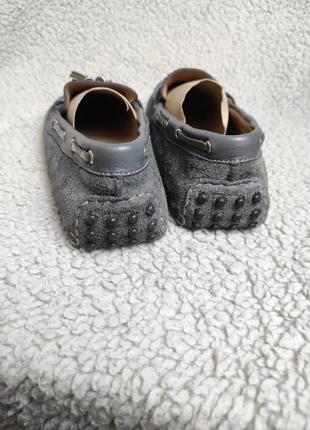 Сірі замшеві туфлі мокасини4 фото