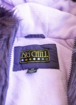 Курточка детская big chill америка зимняя с меховой опушкой на 5-6 лет фиолетовая5 фото