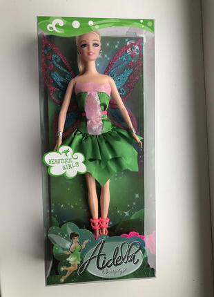 Лялька "фея" (зелений з рожевим)