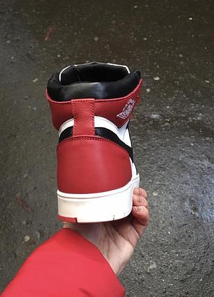 Шкіряні кросівки - черевики nike jordan зимові з хутром / кожаные зимние высокие кроссовки найк джордан 5