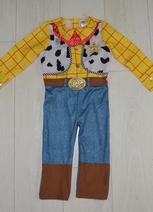 2 - 3 года 92 - 98 см карнавальный детский костюм disney шериф ковбой вуди история игрушек3 фото
