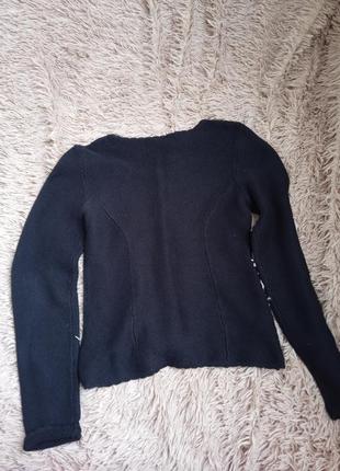 Кофта свитер вязаный в'язаний на пуговицах чорне чёрное черное стильное модное женская жіноча3 фото