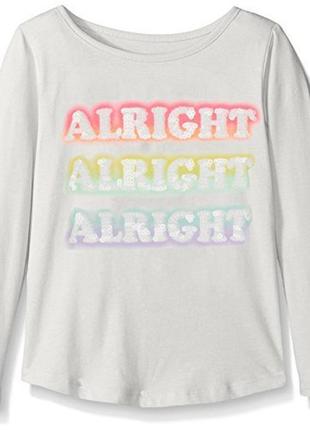 Хлопковая кофта лонгслив реглан children's place на девочку 3-4 года