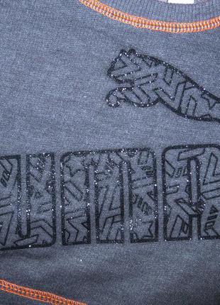 Теплий бавовняний світшот кофта толстовка puma на дівчинку 3-4 роки 4