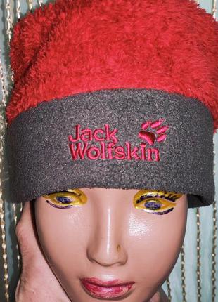 Стильная спорт флисовая шапка. jack wolfskin.м-л-хл.. унисекс.