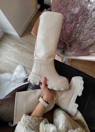 Ботфорди gia boots cream