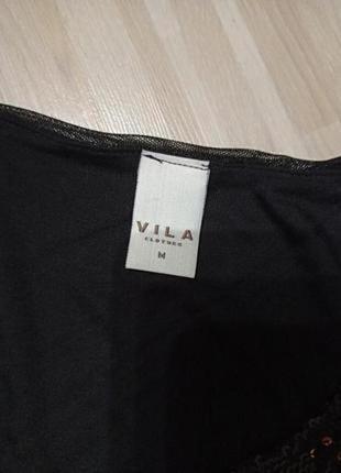 Нарядное мини платье с паетками. vila 4