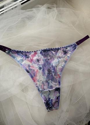 Стринги сетка, высокие стринги