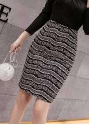 Женская юбка карандаш. шикарная теплая юбка.1 фото
