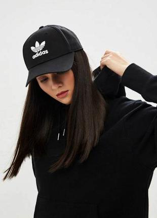 Кепка adidas originals trefoil блайзер бейсболка оригінал ec3603 чорна жіноча1 фото