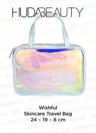 Содержимое сумка для путешествий хранения косметики huda beauty wishful skincare travel bag косметичка1 фото