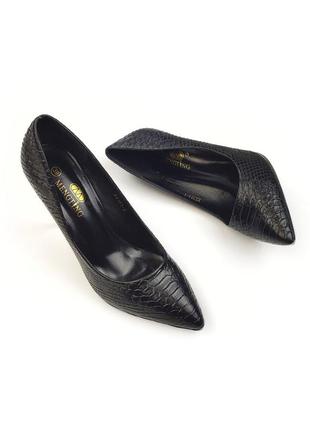 Женские черные туфли лодочки с принтом питон рептилия женские черные туфли лодочки с принтом питон рептилия5 фото