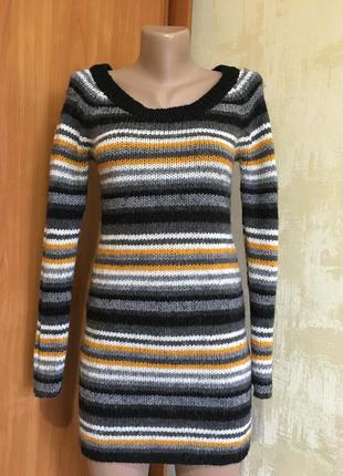 Удлиненный джемпер,реглан,платье,в составе шерсть!