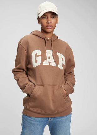 Крутой худи gap logo fleece hoodie, brazen brown оригинал оригінал original хит сезона!