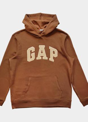 Крутой худи gap logo fleece hoodie, brazen brown оригинал оригінал original хит сезона!8 фото