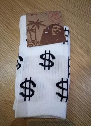 Круті високі шкарпетки долари бакс валюта сірі3 фото