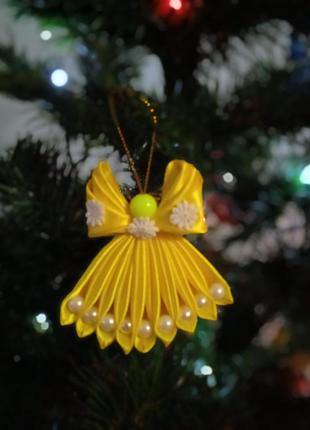 Янголята та свічечки на ялинку новорічні іграшки подарунок на миколая