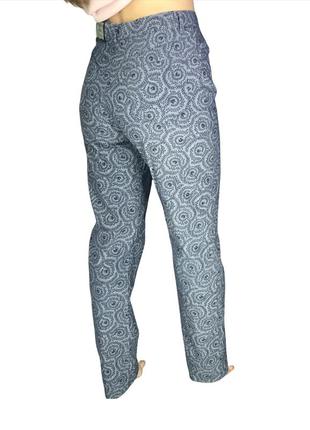 Джинсы принт завитушки высокая посадка