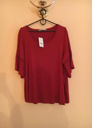 Батал большой размер новая стильная натуральная блуза блузка блузочка кофта футболка