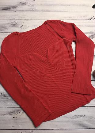 Кофта красная вязка