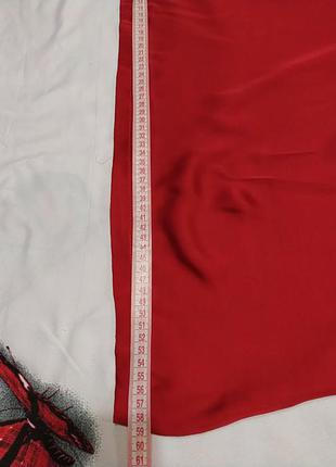 Красная блуза гладкая спереди и трикотаж спинка с рукавом три четверти6 фото