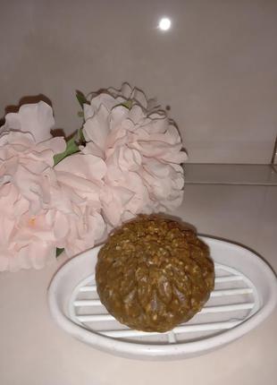 Твердий шампунь з квітами лотоса і бутеи+жовта глина, зміцнення, харчування і сяйво!1 фото