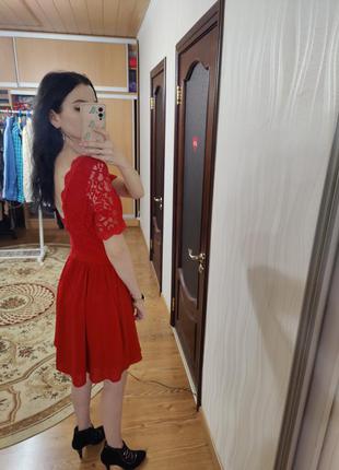 Красное вечернее нарядное платье boohoo, размер м2 фото