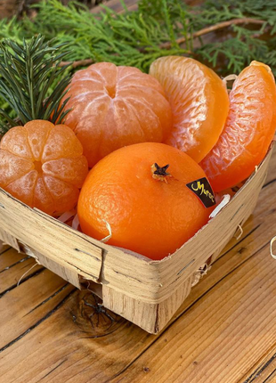 Мыльный набор мандарин. новогодний подарочный набор