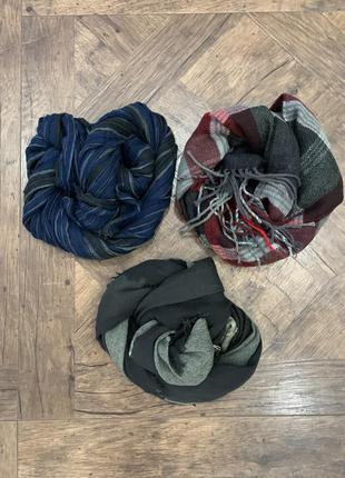 Чоловічі шарфи, на осінь/весну, класичний теплий на зиму