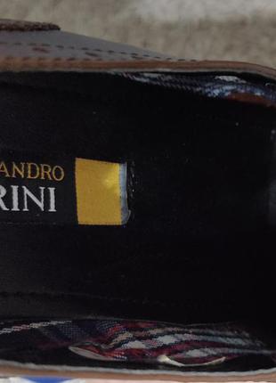 Нові шкіряні туфлі броги від allessandro nerini 43/9 розміру9 фото