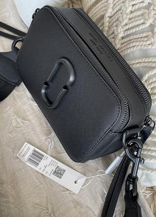 Классная женская кожаная сумочка в стиле mark jacobs black клатч чёрная9 фото