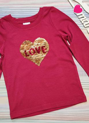 Рожевий реглан із серцем avon р. 3-4 роки