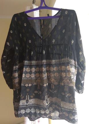 Легкая туника-блузка с модным принтом кактусы от next4 фото