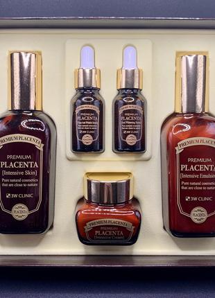 3w clinic premium placenta set антивозрастной набор для лица