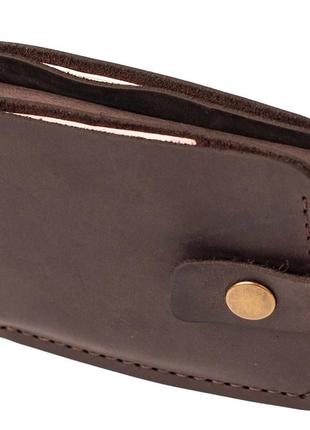 Мужской кожаный кошелек comfort коричневый, портмоне с монетницей из натуральной кожи, бумажник9 фото