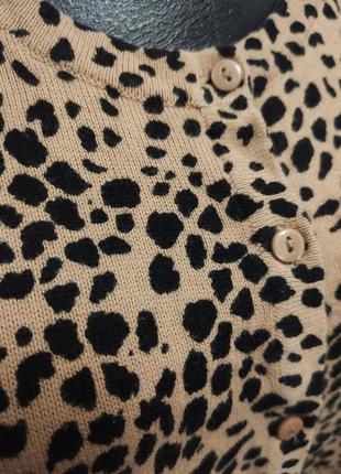 Цікавий кардиган кофта лонгслив принт леопард h&amp;m3 фото