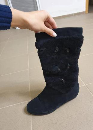 Чоботи сапоги зимові замш натуральна
