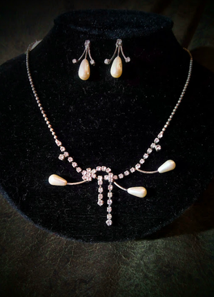 Колье серьги свадьба новый год праздник  платье вечернее платье вечернее подарок