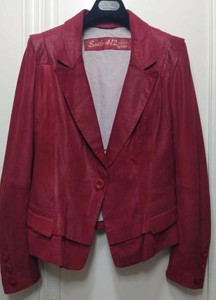 Замшевый пиджак, цвет вишневый франция