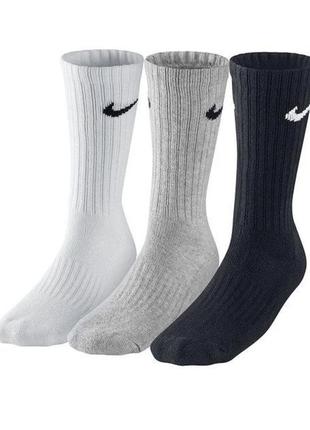 Спортивні шкарпетки nike 3ppk value cotton sx4508-965