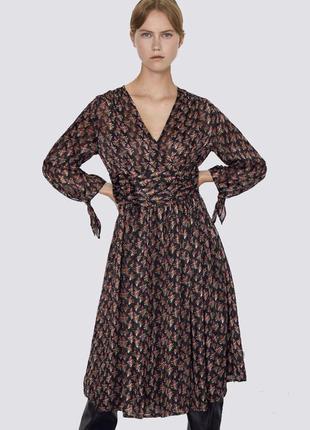 Шифоновое платье zara