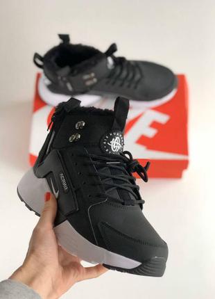 Nike huarache x acronym city mid-winter зимние кроссовки найк черные8 фото