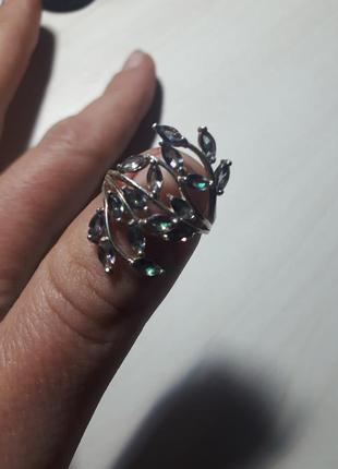 Кільце перстень срібло камені містик.