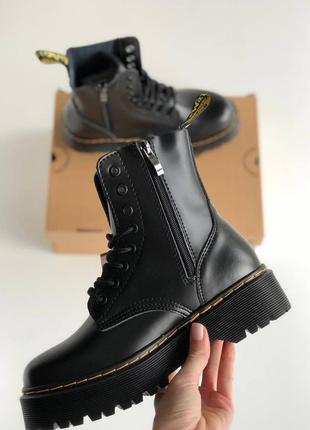 Dr. martens jadone black демісезонні черевики мартінс жадон чорні8 фото