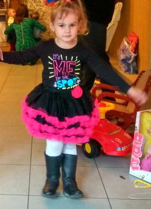 Комплект набір ошатний для дівчинки спідниця туту ту-ту tutu пишна багатошарова