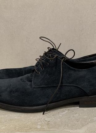 Шикарные туфли мужские замшевые синие baldinini оригинал