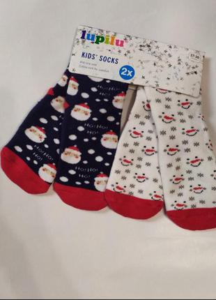 Шкарпетки махрові новорічні lupilu р.27/30