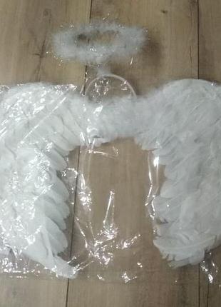 Маскарадний набір для костюма ангела крила і німб + подарунок