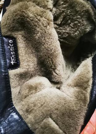 Чёрные зимние сапоги на широкую ногу натуральный мех, кожа8 фото