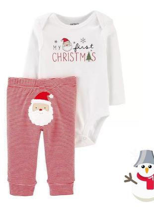 Новогодний комплект боди + штаны carter's 24 месяца 86 см